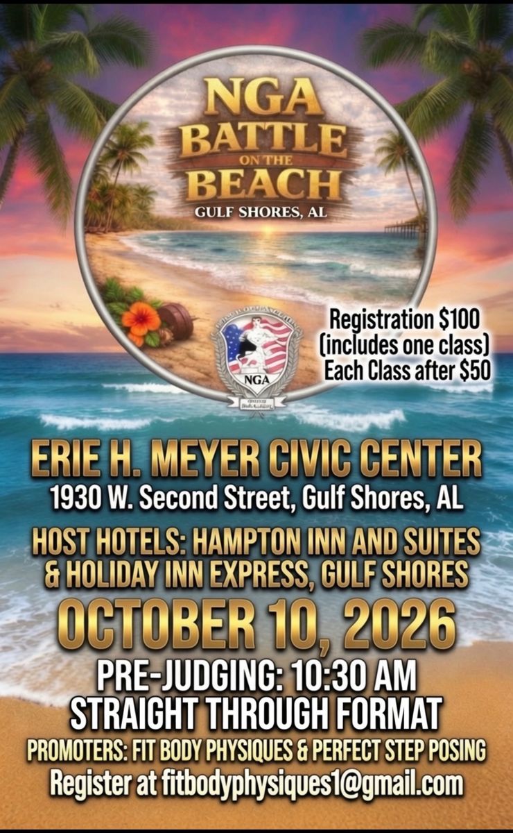 NGA Battle on the Beach event flyer