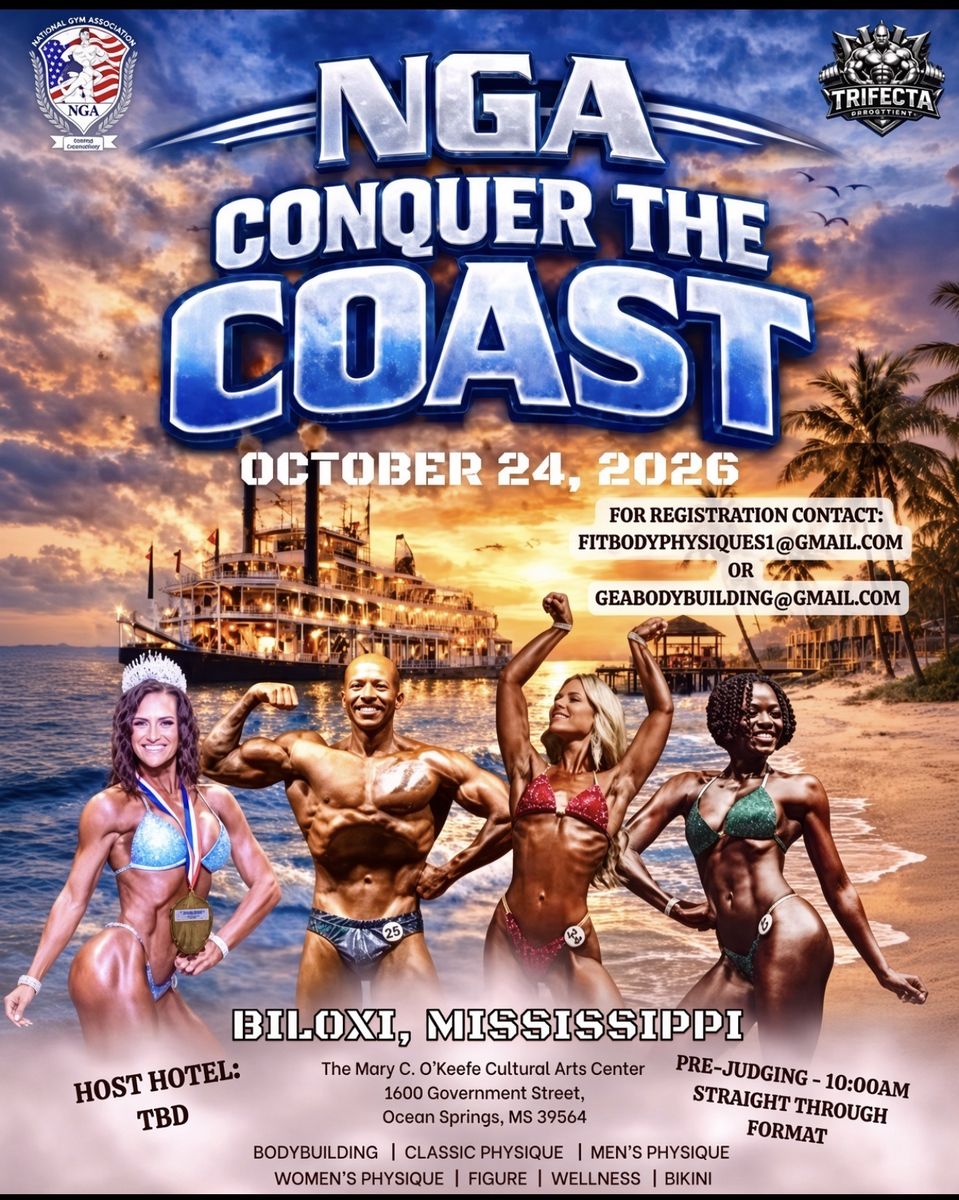 NGA Conquer The Coast event flyer